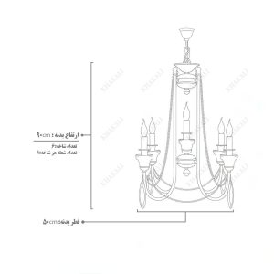 لوستر فانوسی برنجی کمند