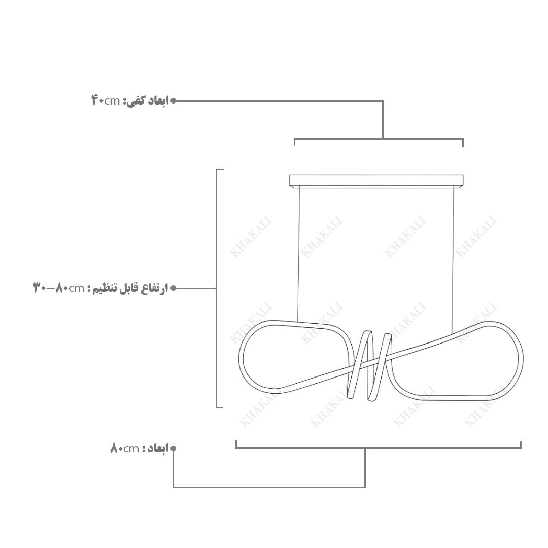 لوستر ال ای دی ( LED ) مدل شکلاتی - Image 10