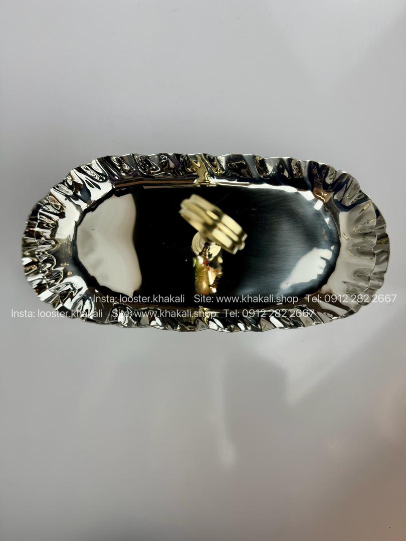 شیرینی خوری دو طبقه استیل برنج وارداتی هندی