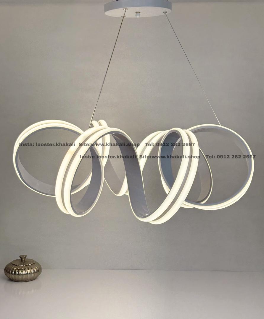 لوستر ال ای دی ( LED ) مدل گل شش پر دولاین نور