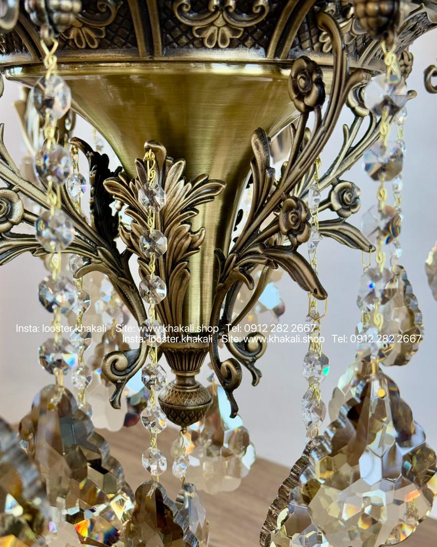 لوستر کلاسیک 10 شاخه برنزی ماهور