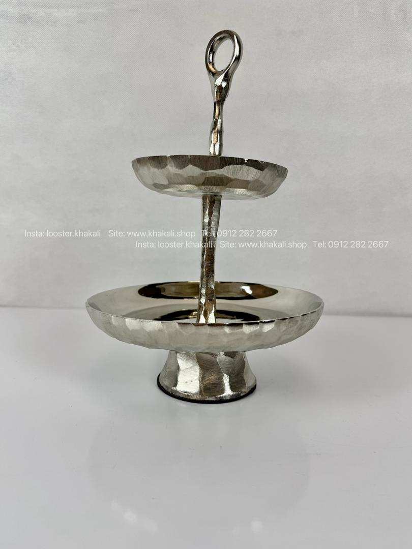 شیرینی خوری دو طبقه الومینیومی