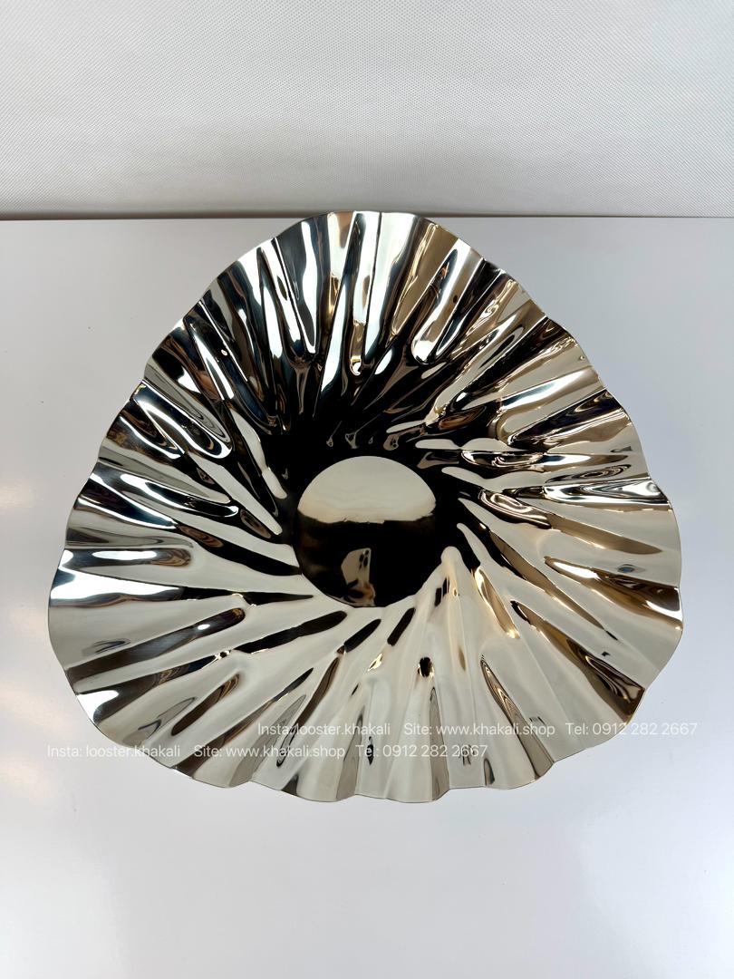 میوه خوری استیل برنج وارداتی هندی مدل سه گوش