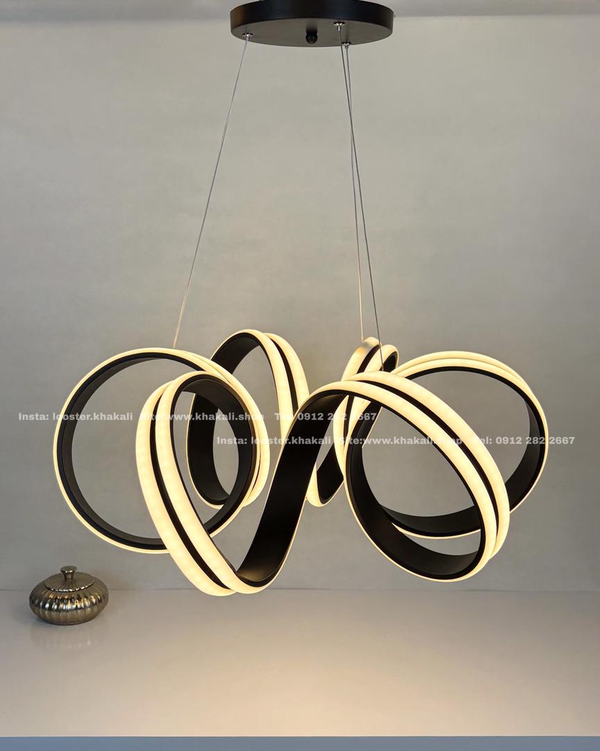 لوستر ال ای دی ( LED ) مدل گل شش پر دولاین نور