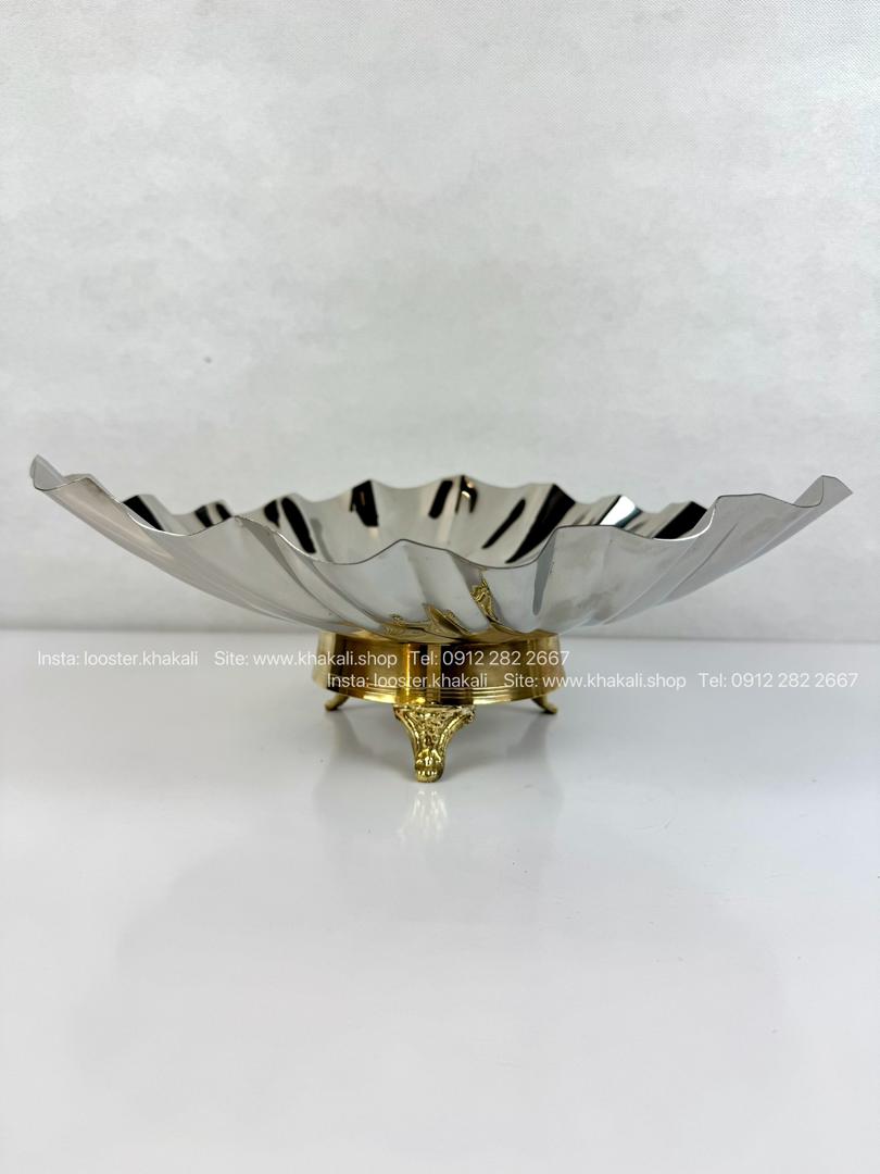 میوه خوری استیل برنج وارداتی هندی مدل سه گوش