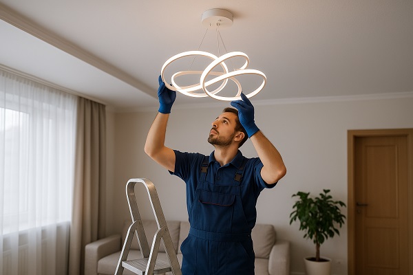 نصب لوستر ال ای دی