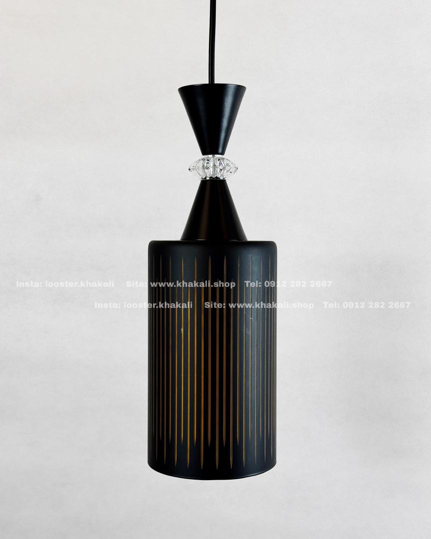 لوستر آویز استوانه وارداتی سه عددی