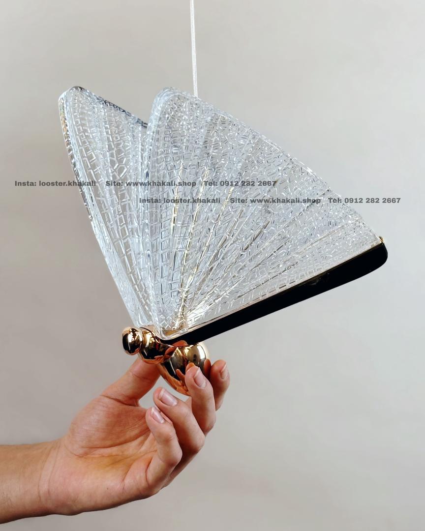 لوستر آویز پروانه ای سایز بزرگ وارداتی