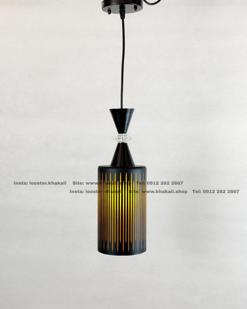 لوستر آویز استوانه وارداتی سه عددی