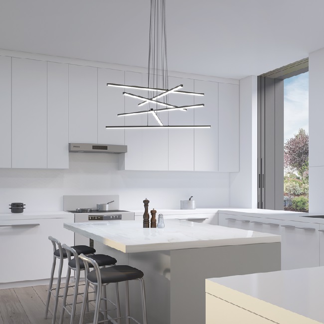 لوستر ال ای دی در آشپزخانه مدرن