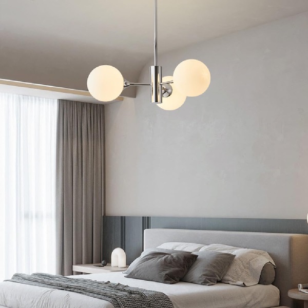 اتاق خواب مدرن با لوستر مدرن