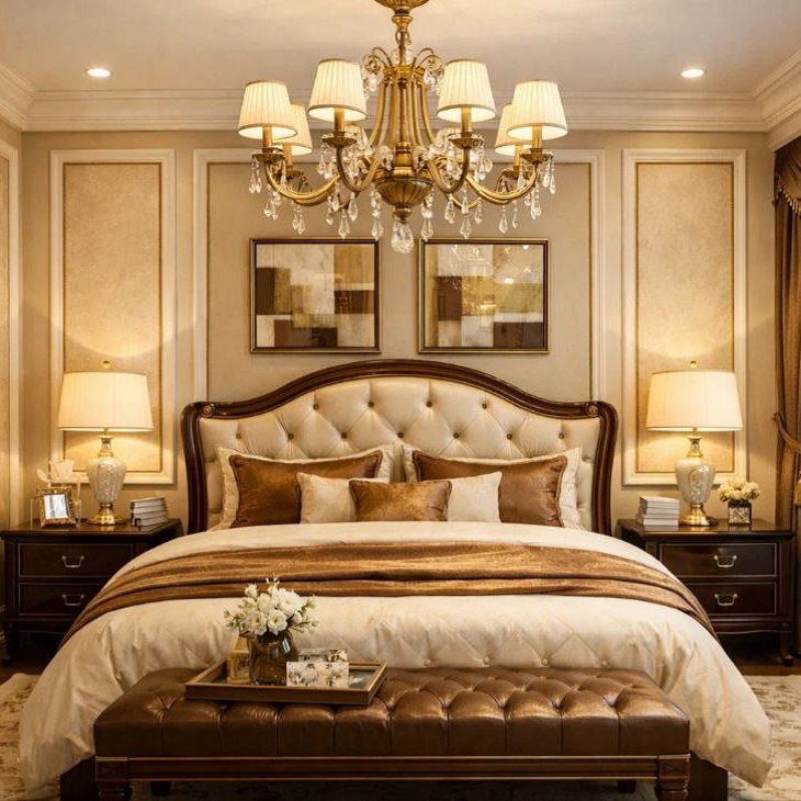 لوستر نئوکلاسیک اتاق خواب