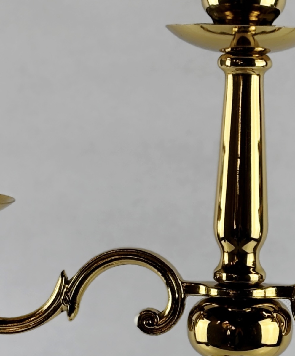 شمعدان سه شعله کریستالی - Image 3